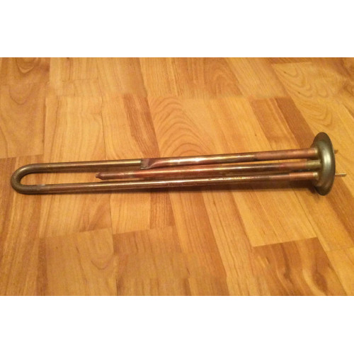 Тен для бойлерів Thermex 1300W з МІДІ (на фланці Ø63мм) c 2 трубками під термодатчики FER, Туреччина Тен для бойлерів Thermex 1300W з МІДІ (на фланці Ø63мм) c 2 трубками під термодатчики FER, Туреччина