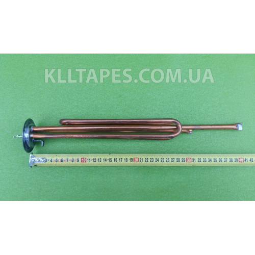 Тен 2000W / 220V / на фланці Ø63мм / для бойлерів Thermex гнутий МІДНИЙ (з 2 трубками під термостати) Туреччина Тен 2000W / 220V / на фланці Ø63мм / для бойлерів Thermex гнутий МІДНИЙ (з 2 трубками під термостати) Туреччина