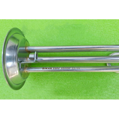 Тэн SINAN 2500W двойной из нержавейки (на фланце Ø92мм) с 2-мя трубками под термостаты для бойлеров Турция Тэн SINAN 2500W двойной из нержавейки (на фланце Ø92мм) с 2-мя трубками под термостаты для бойлеров Турция