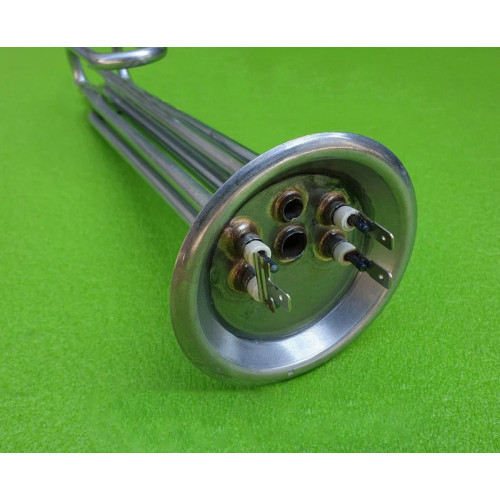 Тэн SINAN 2500W двойной из нержавейки (на фланце Ø92мм) с 2-мя трубками под термостаты для бойлеров Турция Тэн SINAN 2500W двойной из нержавейки (на фланце Ø92мм) с 2-мя трубками под термостаты для бойлеров Турция